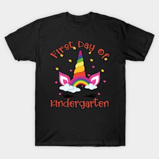 Lovely Unicorn Face | 1st Day of Kindergarten T-Shirt